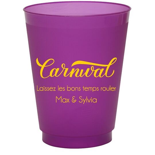 Script Carnival Colored Shatterproof Cups